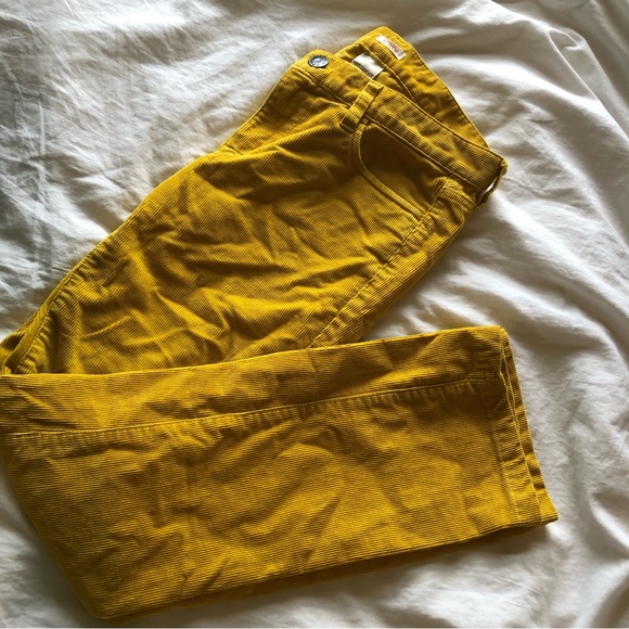 J crew matchstick gold coloured corduroy pants size 26s - Picture 3 of 8